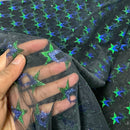 Metallic Stars Dress Net Fabric Tutu Tulle Skirt Costumes 60" - Bull Ring Fabrics