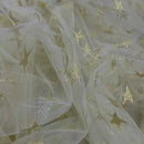 Metallic Stars Dress Net Fabric Tutu Tulle Skirt Costumes 60" - Bull Ring Fabrics
