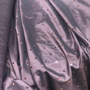 Mirror Sequin Taffeta Fabric Bridal Abaya Gown Dress 60", Aubergine Purple - Bull Ring Fabrics