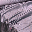 Mirror Sequin Taffeta Fabric Bridal Abaya Gown Dress 60", Aubergine Purple - Bull Ring Fabrics