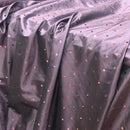 Mirror Sequin Taffeta Fabric Bridal Abaya Gown Dress 60", Aubergine Purple - Bull Ring Fabrics