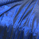 Mirror Sequin Taffeta Fabric Dress Bridal Abaya Gown Material, Navy Shot Black - Bull Ring Fabrics