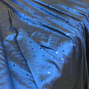 Mirror Sequin Taffeta Fabric Dress Bridal Abaya Gown Material, Navy Shot Black - Bull Ring Fabrics
