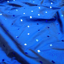 Mirror Sequin Taffeta Fabric Dress Bridal Abaya Gown Material, Navy Shot Black - Bull Ring Fabrics