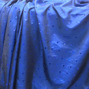 Mirror Sequin Taffeta Fabric Dress Bridal Abaya Gown Material, Navy Shot Black - Bull Ring Fabrics