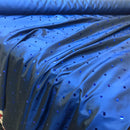 Mirror Sequin Taffeta Fabric Dress Bridal Abaya Gown Material, Navy Shot Black - Bull Ring Fabrics