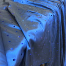 Mirror Sequin Taffeta Fabric Dress Bridal Abaya Gown Material, Navy Shot Black - Bull Ring Fabrics