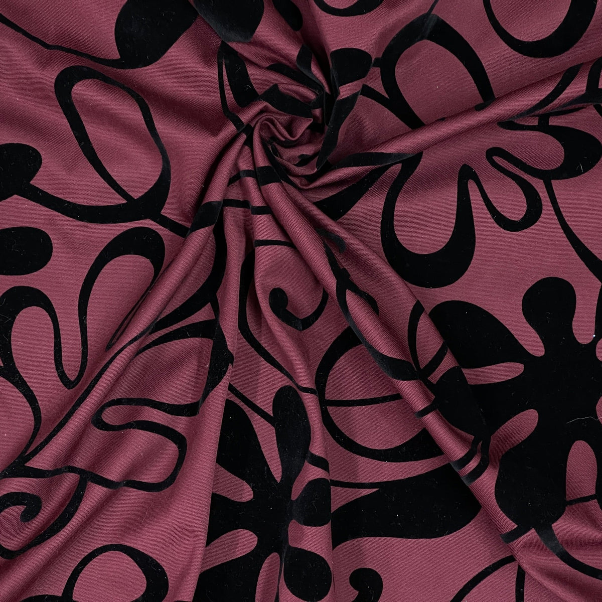 Monaco Cotton Panama Velvet Flocked Fabric Curtain Brocade Upholstery 140cm - Bull Ring Fabrics