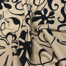 Monaco Cotton Panama Velvet Flocked Fabric Curtain Brocade Upholstery 140cm - Bull Ring Fabrics
