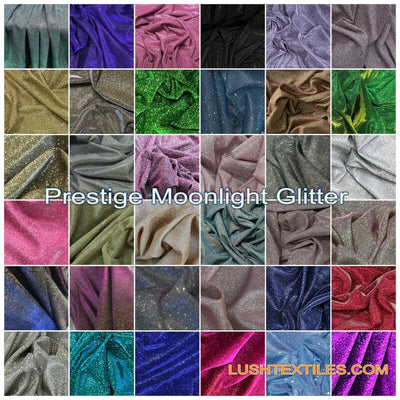 Moonlight Glitter Sparkling Jersey Party Dress Fabric 54” - Bull Ring Fabrics