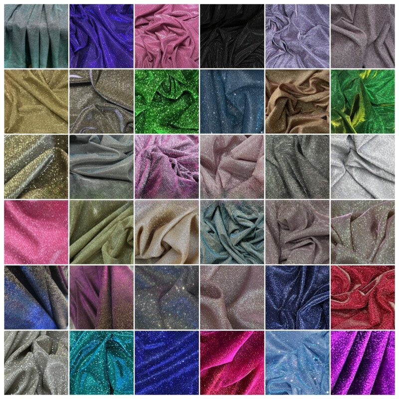 Moonlight Glitter Sparkling Jersey Party Dress Fabric 54” - Bull Ring Fabrics