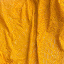 Mustard Cotton Lawn Fabric Broderie Anglaise Paisley Embroidery Sequin Dress 54” - Bull Ring Fabrics