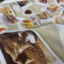 Oilcloth PVC Breakfast Food Snapshots Tablecloth Fabric - Bull Ring Fabrics