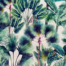 Palm Springs Digital Print Plush Velvet Curtain Fabric, Natural - Bull Ring Fabrics