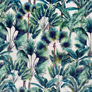 Palm Springs Digital Print Plush Velvet Curtain Fabric, Natural - Bull Ring Fabrics