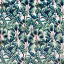 Palm Springs Digital Print Plush Velvet Curtain Fabric, Natural - Bull Ring Fabrics