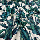 Paradise Floral Digital Print Plush Velvet Curtain Fabric, Natural - Bull Ring Fabrics