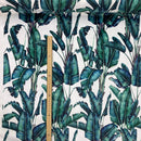 Paradise Floral Digital Print Plush Velvet Curtain Fabric, Natural - Bull Ring Fabrics