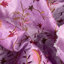 Pink Italian Taffeta Fabric Paradise Floral Embroidered Bridal Dress 60" - Bull Ring Fabrics