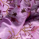 Pink Italian Taffeta Fabric Paradise Floral Embroidered Bridal Dress 60" - Bull Ring Fabrics