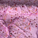Pink Italian Taffeta Fabric Paradise Floral Embroidered Bridal Dress 60" - Bull Ring Fabrics