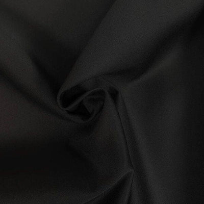 Plain 100% Cotton Drill Dress Craft Fabric, Black - Bull Ring Fabrics