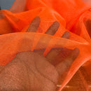 Plain Organza Fabric Draping Decorations 150cm, Fluorescent Orange - Bull Ring Fabrics