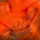 Plain Organza Fabric Draping Decorations 150cm, Fluorescent Orange - Bull Ring Fabrics