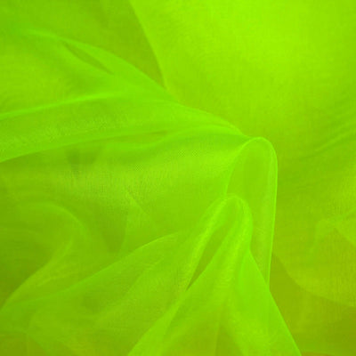 Plain Organza Fabric Dress Draping Backdrops 150cm, Flo Green - Bull Ring Fabrics