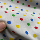 Polka Dot Spots Print Polycotton Dress Fabric 112cm - Bull Ring Fabrics