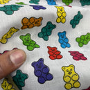 Polycotton Fabric Gummy Bears Jelly Babies Sweets Kids 45" - Bull Ring Fabrics