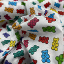 Polycotton Fabric Gummy Bears Jelly Babies Sweets Kids 45" - Bull Ring Fabrics