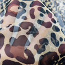 Power Mesh Lycra Net Stretch Fabric, Per Metre - Leopard Spots Print - Nude Gold - Bull Ring Fabrics