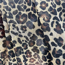 Power Mesh Lycra Net Stretch Fabric, Per Metre - Leopard Spots Print - Nude Gold - Bull Ring Fabrics