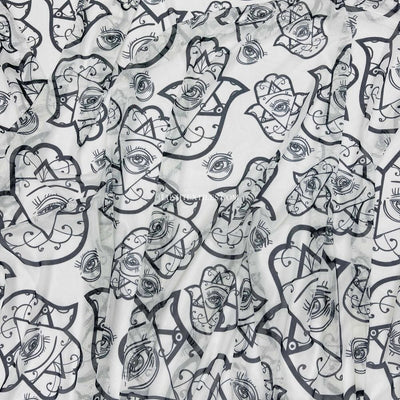 Power Net Lycra Fabric Mystic Fortune Teller All Seeing Eye Goth Stretch Spandex - Bull Ring Fabrics