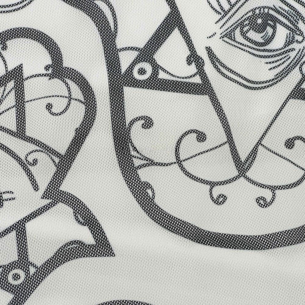 Power Net Lycra Fabric Mystic Fortune Teller All Seeing Eye Goth Stretch Spandex - Bull Ring Fabrics
