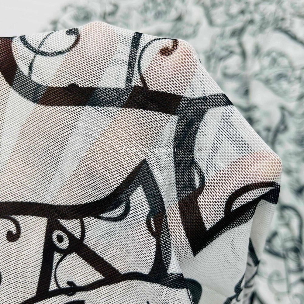 Power Net Lycra Fabric Mystic Fortune Teller All Seeing Eye Goth Stretch Spandex - Bull Ring Fabrics