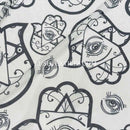 Power Net Lycra Fabric Mystic Fortune Teller All Seeing Eye Goth Stretch Spandex - Bull Ring Fabrics