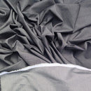 Premium 100% Cotton Chambray Fabric 140cm, Grey - Bull Ring Fabrics