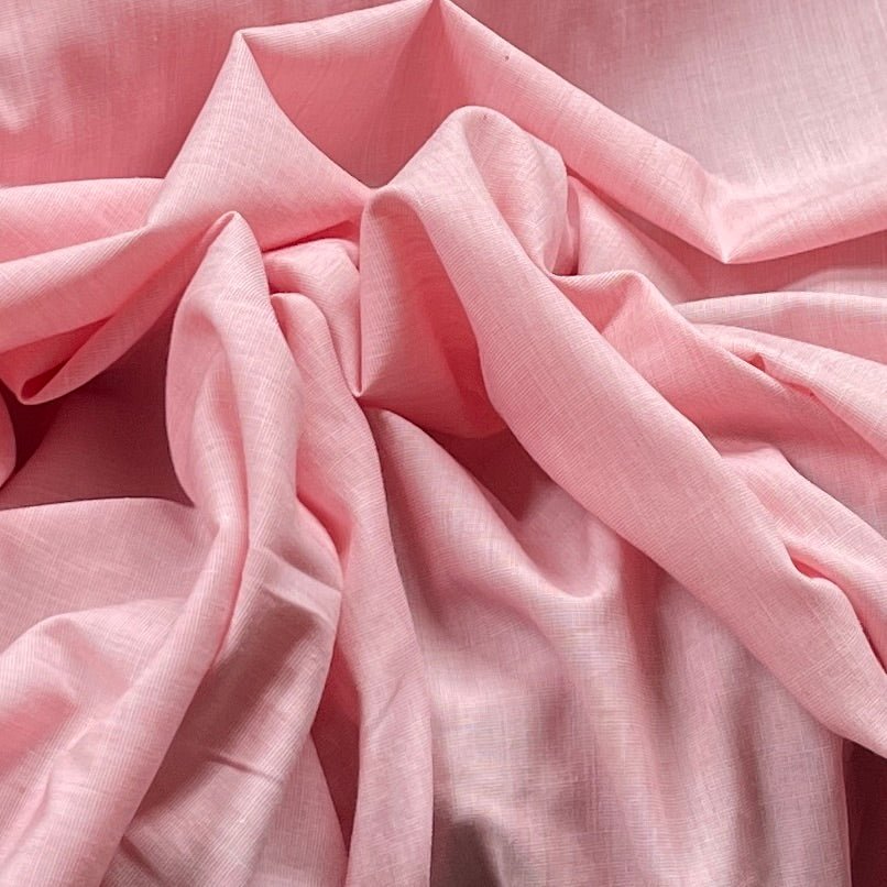 Premium 100% Cotton Chambray Fabric 140cm, Pink - Bull Ring Fabrics