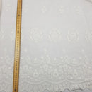 Premium Lace Celosia Embroidery Net Wedding Lace Fabric, Cream - Bull Ring Fabrics