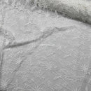Premium Lace Embroidery Tulle/Net Lace Liberty Floral Flower Fabric, Cream - Bull Ring Fabrics