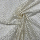 Premium Lace Guipure Aztec Applique Organza Lace Fabric, Cream - Bull Ring Fabrics