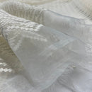 Premium Lace Guipure Aztec Applique Organza Lace Fabric, Cream - Bull Ring Fabrics