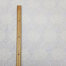 Premium Lace Guipure Floral Applique Organza Lace Fabric, Cream - Bull Ring Fabrics