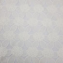 Premium Lace Guipure Floral Applique Organza Lace Fabric, Cream - Bull Ring Fabrics