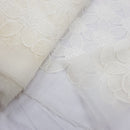 Premium Lace Guipure Floral Applique Organza Lace Fabric, Cream - Bull Ring Fabrics