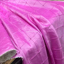 Prestige Diamond Quilted & Pearl Taffeta Fabric 60", Pink Shot Cerise - Bull Ring Fabrics