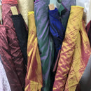 Prestige Diamond Quilted & Pearl Taffeta Fabric 60", Pink Shot Cerise - Bull Ring Fabrics