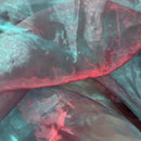 Halloween Organza Fabric Draping Decorations 150cm, Teal Shot Red